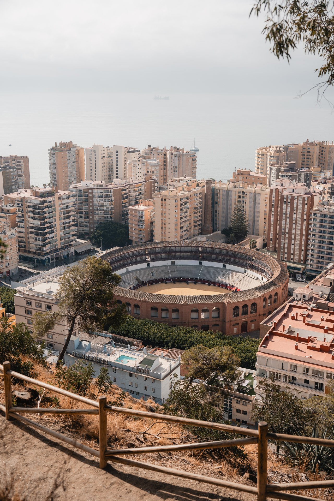 Bullarena of Malaga - view from Gibralfaro