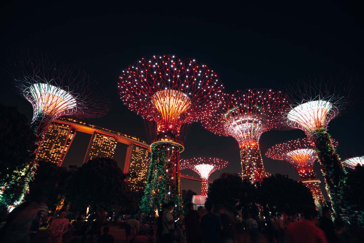 Lightshow at the gardens by the bay