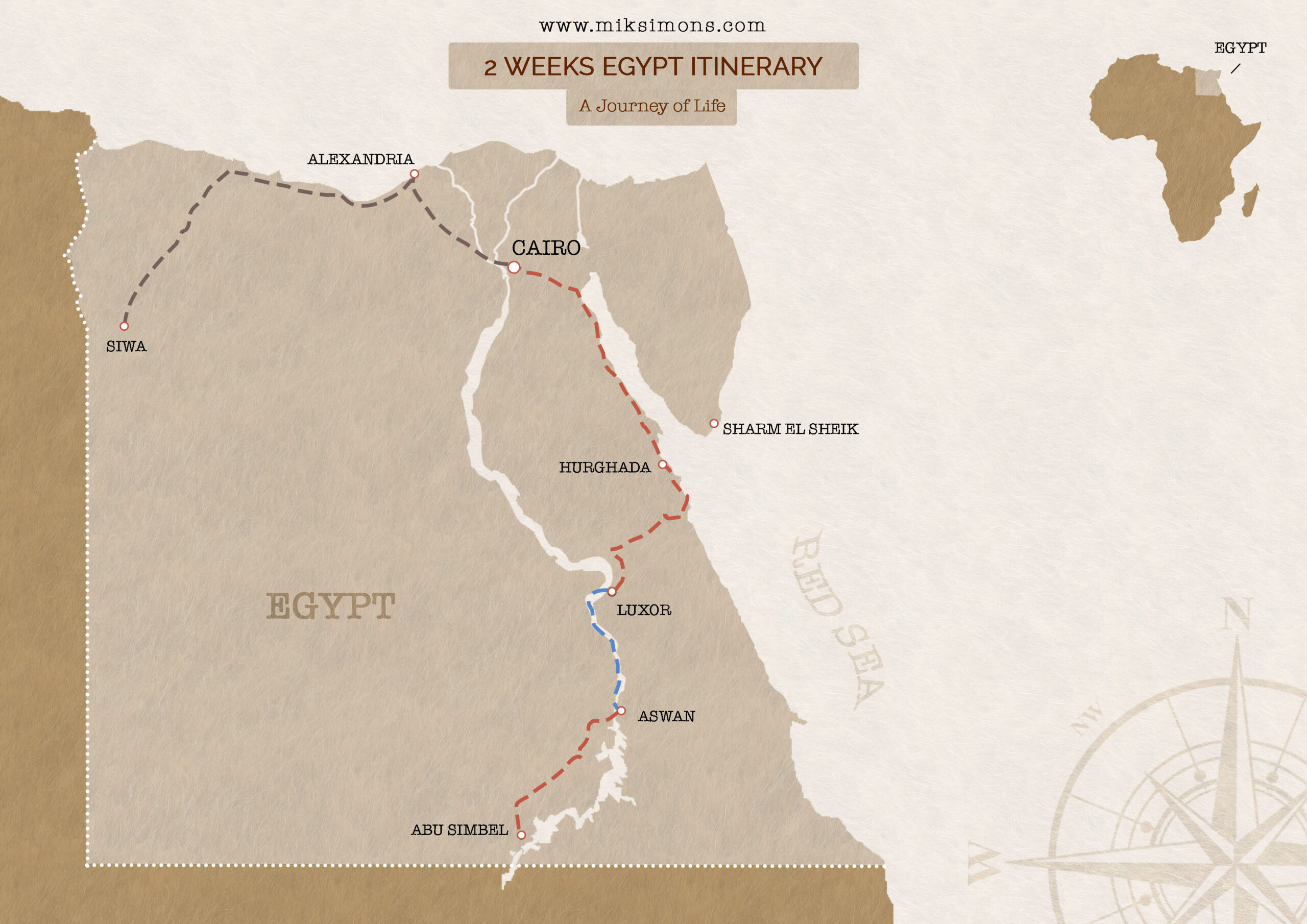 2 weeks in Egypt Itinerary 2022 - Adventure Map of Namibia