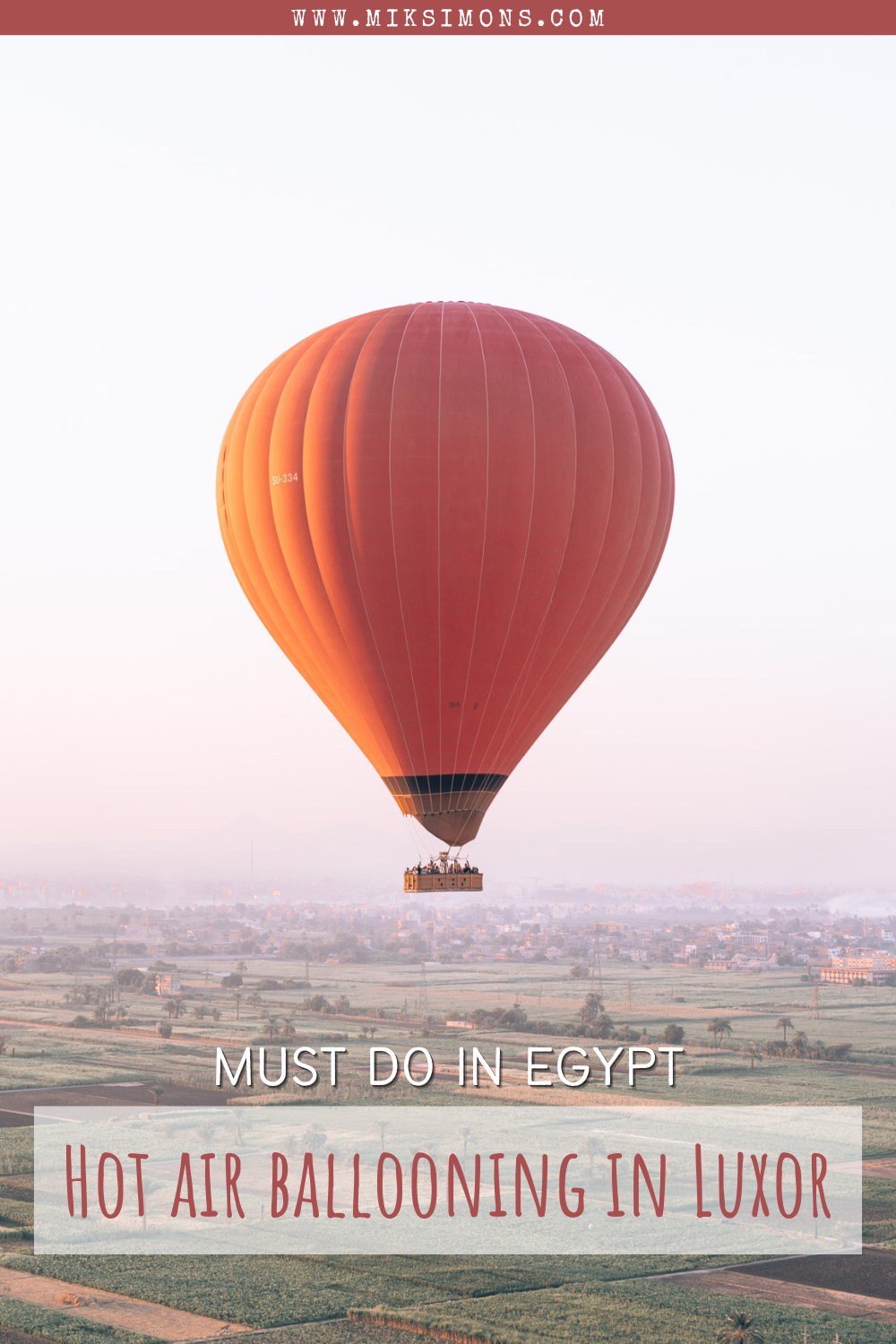 Hot air balloon ride in Luxor - Adventure in Egypt