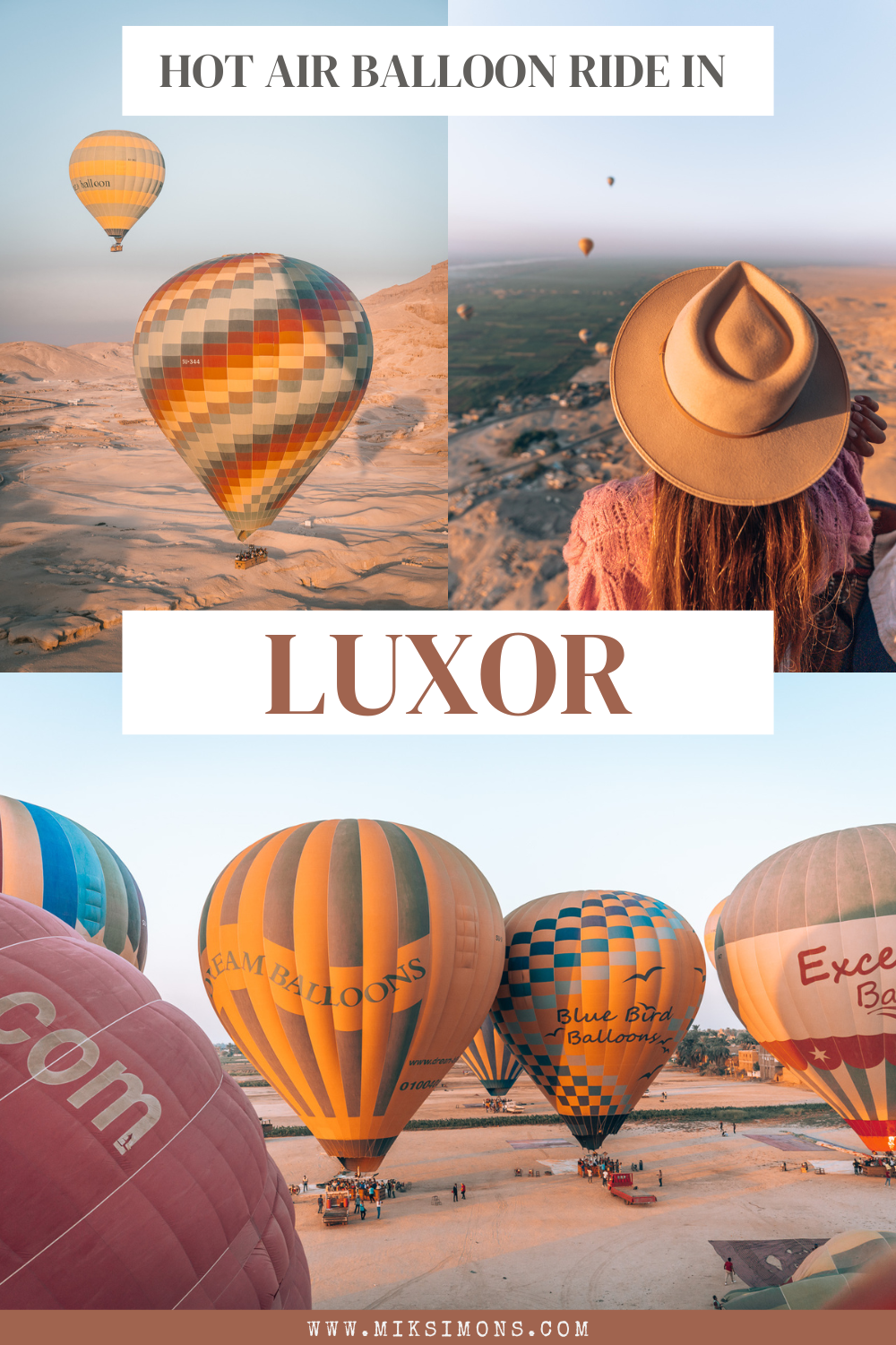 Hot air balloon ride in Luxor - Adventure in Egypt